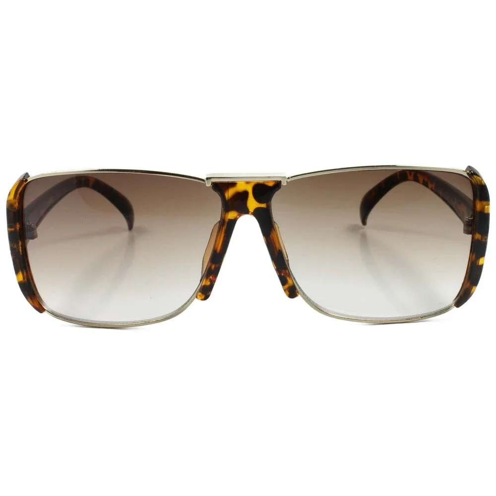 Unique Cool Retro 80s Stylish Fashion Hip Hop Square Sunglasses Tortoise Frame